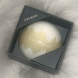 Fringe Studio Wanderlust Glass Paperweight Forest Tree Design Gold White 2.75in